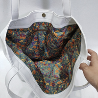 Women's Fashionable Horizontal Square Pockets Tote Bag