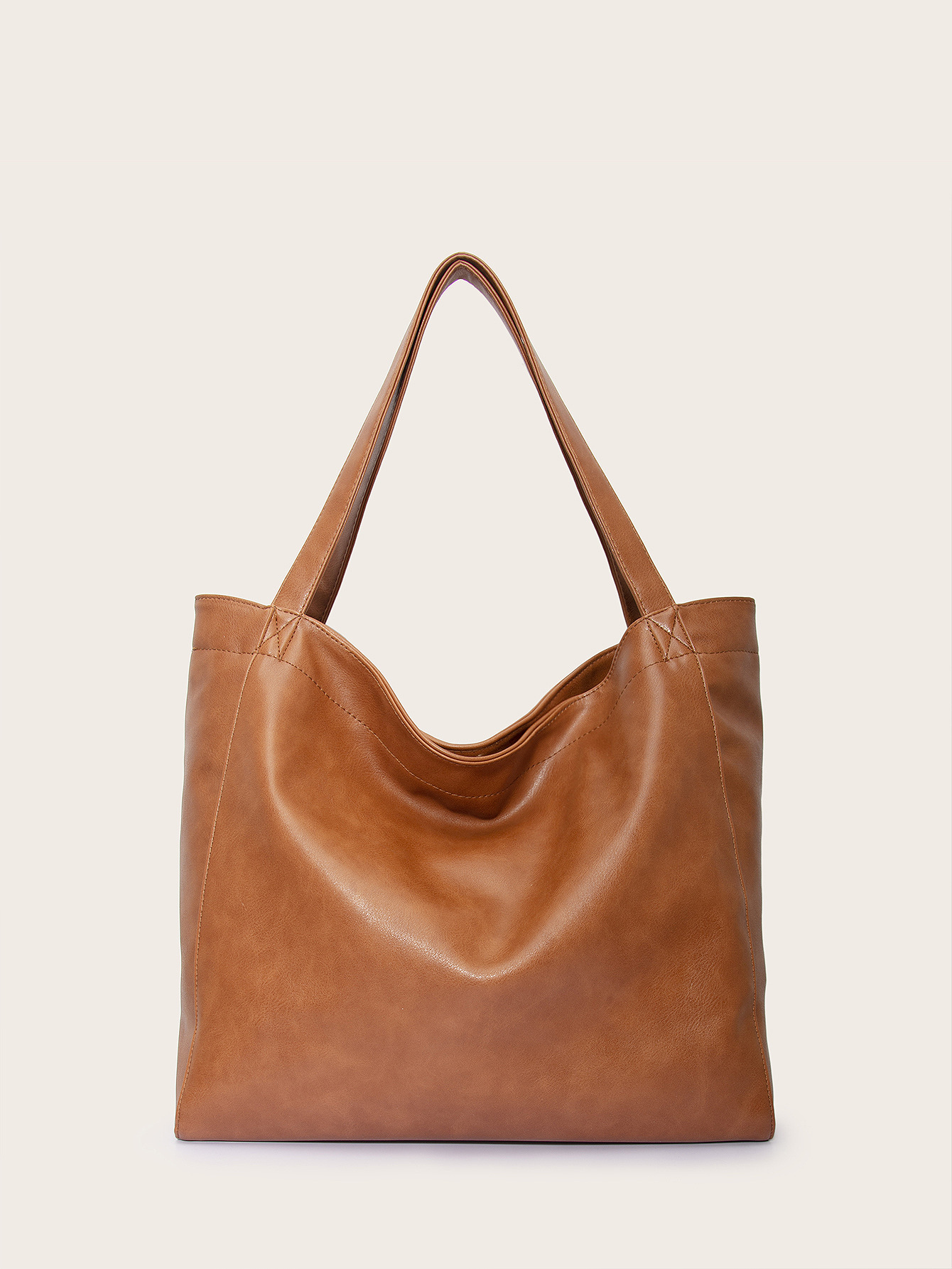 Women's Fashionable Horizontal Square Pockets Tote Bag