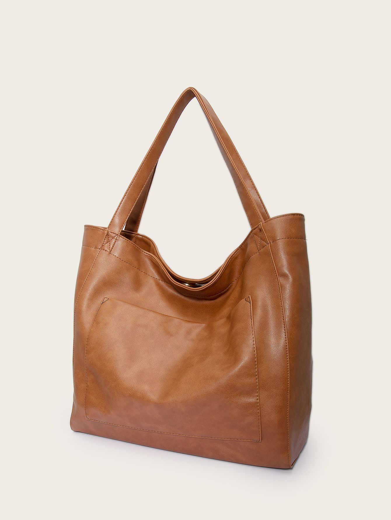 Women's Fashionable Horizontal Square Pockets Tote Bag