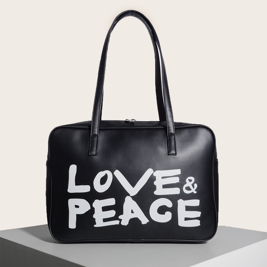 Letter Print Shoulder Bag