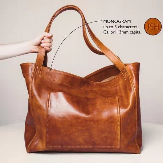 Women's Retro Horizontal Square Pockets Tote Bag