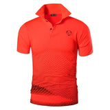 jeansian Men's Sport Tee Polo Shirts POLOS Poloshirts Golf Tennis Badminton Dry Fit Short Sleeve LSL243 Red2
