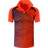 jeansian Men's Sport Tee Polo Shirts POLOS Poloshirts Golf Tennis Badminton Dry Fit Short Sleeve LSL243 Red2