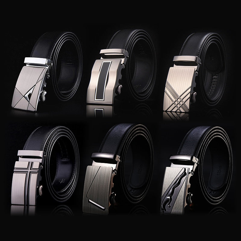 Belt Men Top Quality Genuine Luxury Leather Belts for Men Strap Male Metal Automatic Buckle men belts