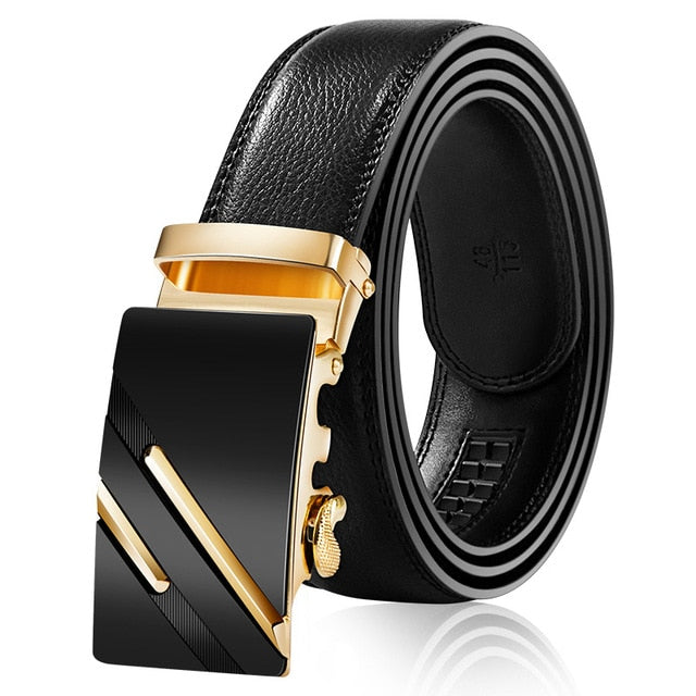 Belt Men Top Quality Genuine Luxury Leather Belts for Men Strap Male Metal Automatic Buckle men belts