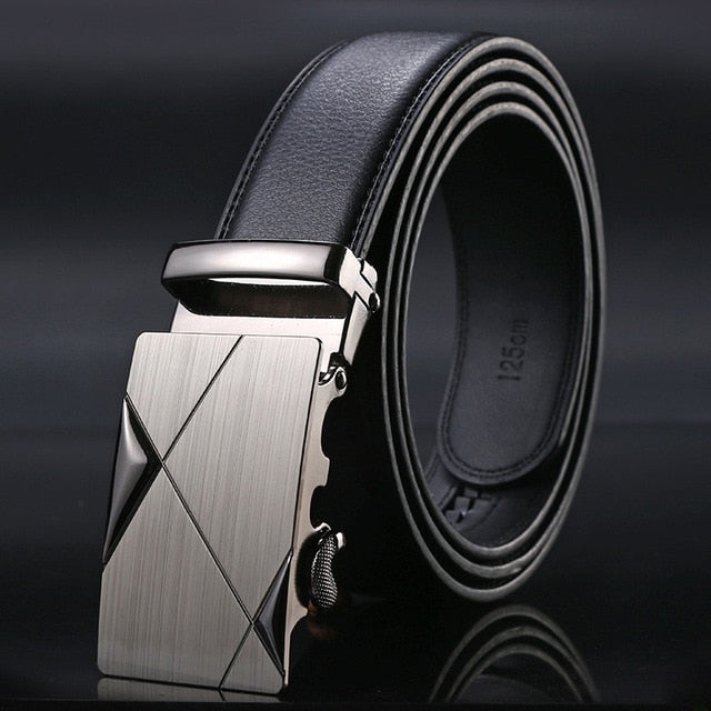 Belt Men Top Quality Genuine Luxury Leather Belts for Men Strap Male Metal Automatic Buckle men belts