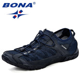 BONA Summer Sneakers Breathable Men Casual Shoes Fashion Men Shoes Tenis Masculino Adulto Sapato Masculino Men Leisure Shoe