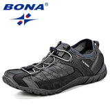 BONA Summer Sneakers Breathable Men Casual Shoes Fashion Men Shoes Tenis Masculino Adulto Sapato Masculino Men Leisure Shoe