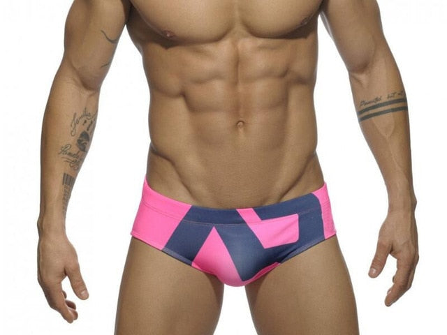 Printing Men's Swimwear 2020 Sexy Summer Swimsuit Briefs Low Waist Bathing Suit Bulge Beach Wear Fashion Short Sport Homme Swim