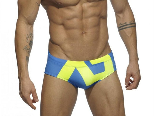 Printing Men's Swimwear 2020 Sexy Summer Swimsuit Briefs Low Waist Bathing Suit Bulge Beach Wear Fashion Short Sport Homme Swim