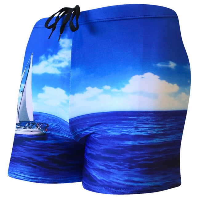 Men's Swimming Trunks Beach Shorts Boxer Briefs Men Male Swim Pool Swimsuit Swimwear Bathing Pants Suit maillot de bain homme