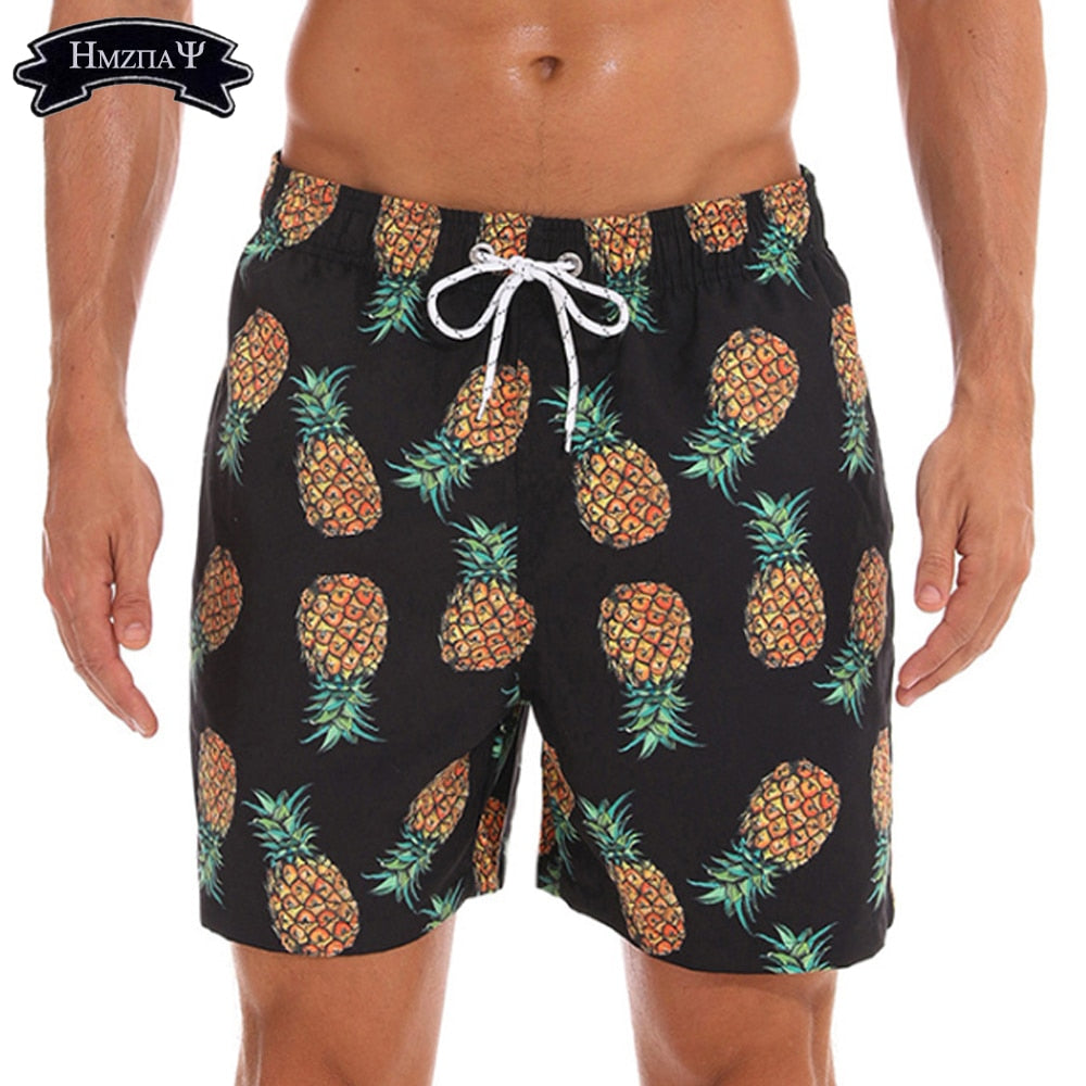 New Men's Swim Trunks Quick Dry Beach Shorts with Pockets Short Swiming Trunks with Mesh Lining Swimwear Bathing Suits