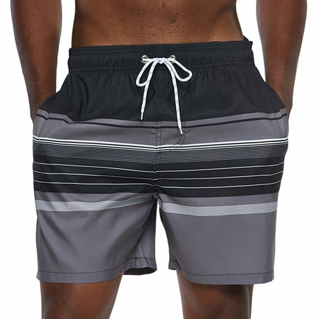 New Men's Swim Trunks Quick Dry Beach Shorts with Pockets Short Swiming Trunks with Mesh Lining Swimwear Bathing Suits