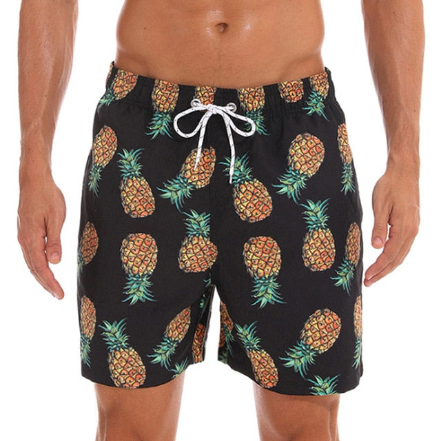 New Men's Swim Trunks Quick Dry Beach Shorts with Pockets Short Swiming Trunks with Mesh Lining Swimwear Bathing Suits