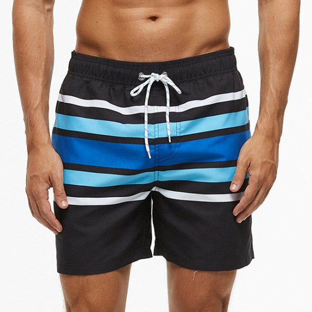 New Men's Swim Trunks Quick Dry Beach Shorts with Pockets Short Swiming Trunks with Mesh Lining Swimwear Bathing Suits