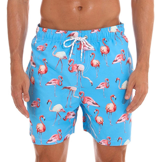 New Men's Swim Trunks Quick Dry Beach Shorts with Pockets Short Swiming Trunks with Mesh Lining Swimwear Bathing Suits