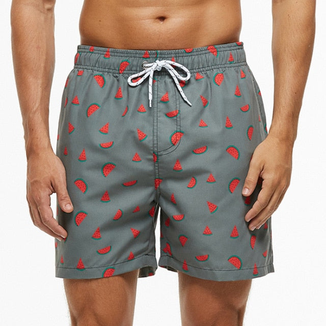 Mens Quick Dry Printed Short Swim Trunks with Mesh Lining Swimwear Bathing Suits Funny Shorts with Mesh Lining Swimwear Bathing