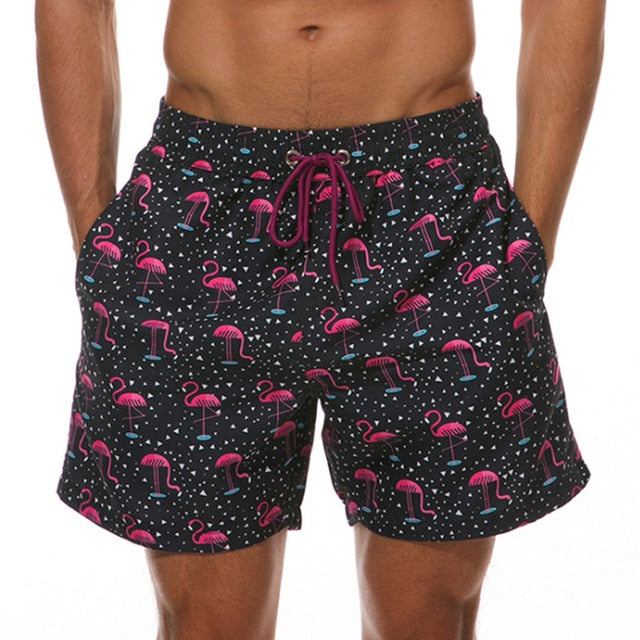 Mens Quick Dry Printed Short Swim Trunks with Mesh Lining Swimwear Bathing Suits Funny Shorts with Mesh Lining Swimwear Bathing