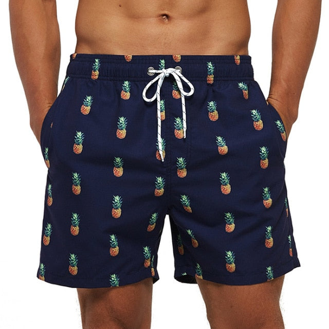 Mens Quick Dry Printed Short Swim Trunks with Mesh Lining Swimwear Bathing Suits Funny Shorts with Mesh Lining Swimwear Bathing
