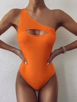 EVISPORTS 2021 New Sexy Female Swimsuit Vintage One Piece Ruffled Push Up Solid Red Swimwear Women Monokini Padded Bathing Suits