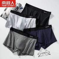 Men Underwear Boxer Shorts Panties Solid Shorts Brand Underpants Men 100% Cotton Breathable Mid Waist Shorts Men L-3XL