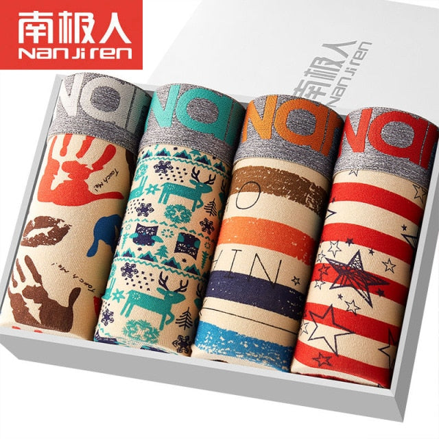 Men Underwear Boxer Shorts Panties Solid Shorts Brand Underpants Men 100% Cotton Breathable Mid Waist Shorts Men L-3XL