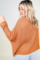 Petal Dew Round Neck Light Knit Sweater