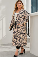 Plus Size Open Front Pocketed Long Cardigan